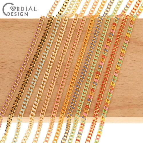 Cordial Design Jewelry Accessories/Hand Made/Copper Chain For Necklace/Paint Effect/DIY Chain/Jewelry Findings & Components