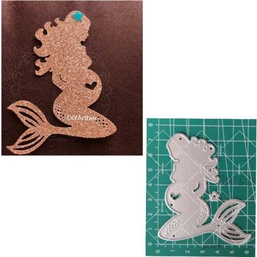 Pregnancy Mermaid Metal Cutting Dies For Handmade Mother Cards Frame Die Embossing Cutting Dies