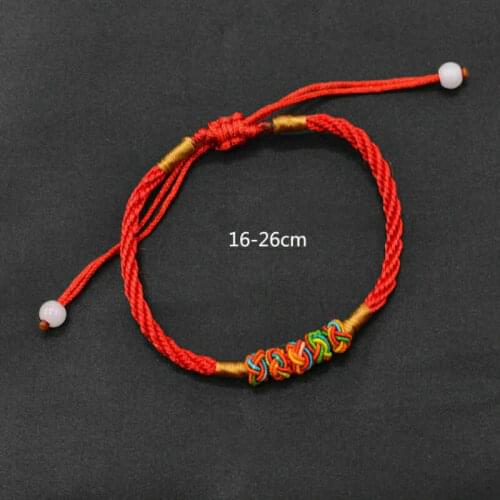Unisex Shui Thread Red Good Bracelet Luck Rope Chinese Lucky Colourful Red Rope Bracelet