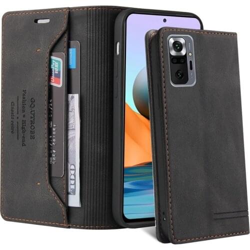 Case For Redmi Note 10 10S 9 9S 9C 9T 8 7 Pro 8T 7A 8A NFC Power Luxury Magnetic Leather Wallet Flip Stand Card Phone Book Cover