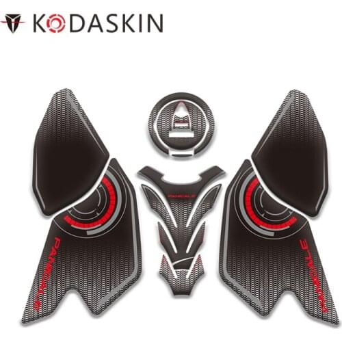 KODASKIN 3D Tank Pad Stickersset Gas Fuel Cap Decal for DUCATI PANIGALE V4 BLACK