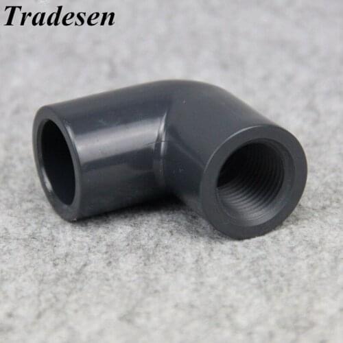 ANSI 1pc 21.34~33.4mm To 1/2"~1" Hi-Quality UPVC Elbow Connectors Aquarium Fish Tank Adapter Garden Irrigation Water Pipe Joints