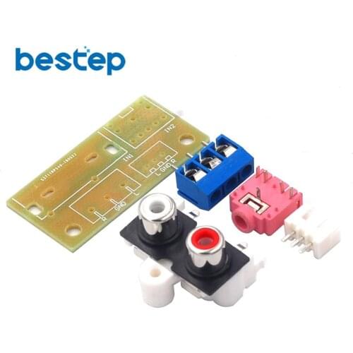 DIY Kit Audio Switch Board RCA 3.5mm Audio Input Block For Amplifier Kit Electronic