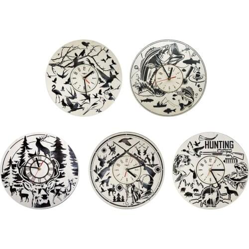 Creative Retro Wall Clock Non Ticking Quartz Movement Clocks Office Decor