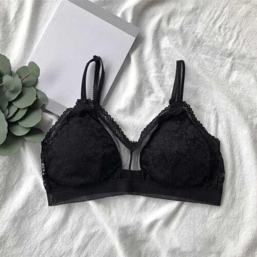 Lace Bralette 3/4 Underwear Cup Brassiere 2019 Bra Fashion Sexy mujer Detachable top bra Lingerie wireless brasier for Women
