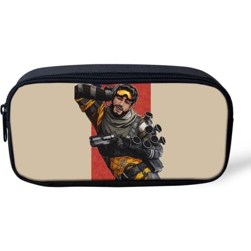 HALYUNASC Fashion Kids Pencil Bags APEX Prints Pattern Girls Travel Make-up Bags Cartoon Anime Design Students Mini Pen Bags