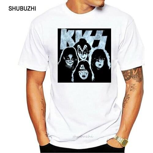 Mens Kiss Rocks Band T Shirt Men Women Unisex Loose Fit TEE Shirt 100% Cotton T-shirt