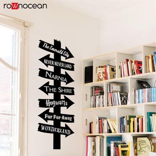 Book Destination Arrows Sign Decals Art Decor For Your School Classroom or Library | Educational Wall Decor Decals & Murals SK72