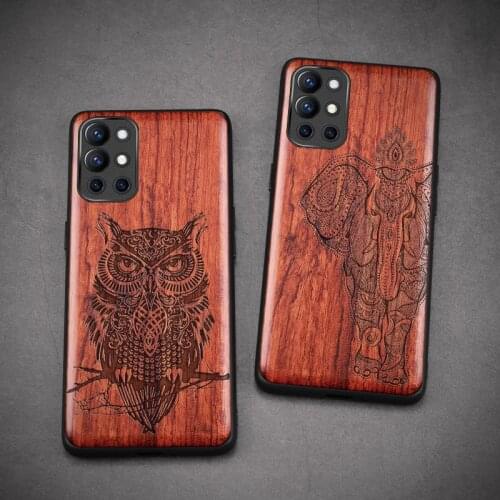 2021 New For OnePlus 9 Pro Case Slim Wood Back Cover TPU Bumper Case On OnePlus 9R One Plus 9 Pro Phone Cases