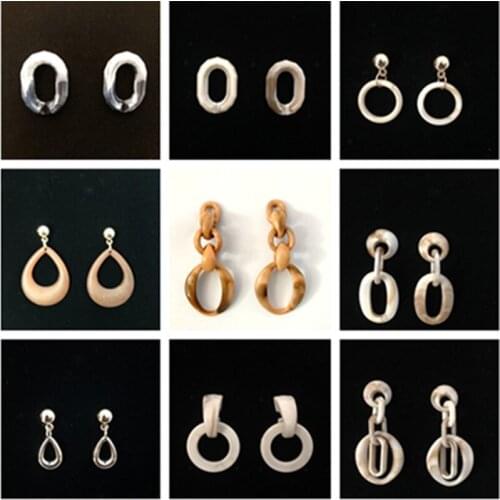 New Fashion Earrings Jewelry Acrylic Resin Oval Earrings For Women Geometry Big Circle Earrings Acetate Brincos