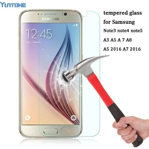 Wholesale 0.3MM 9H Premium Tempered Glass For Samsung Galaxy Note5 Note4 Note3 A3 A5 A7 2016 A8 Note 3 4 5 Screen Protector