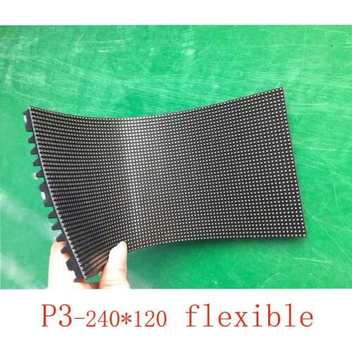 P3 Flexible led panel 240*120mm led screen module for indoor led display Shopping Center Cylindrical Advertisi
