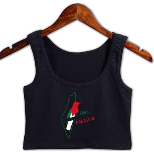 Palestine Map Flag Free Palestine Freedom Bird Crop Top Vintage Fitness Crop Top Unique Spring Plus Size 5xl Personalized Vest