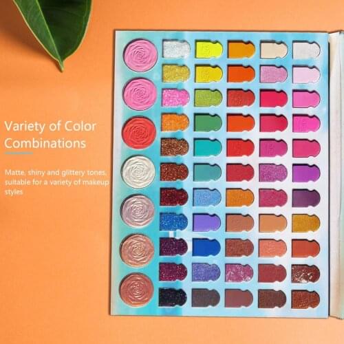Eyeshadow Palette Makeup Cosmetics 62 Colors Matte Korean Waterproof Glitter Professional Make-up For Women Beauty Warm Smoky