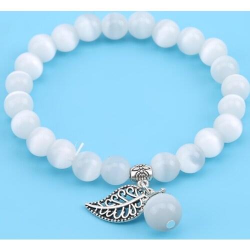 Mixed Colour Cat Eye Bracelets Bangles Elastic Rope Chain Natural Stone Friendship Bracelets Jewelry Hot Sale