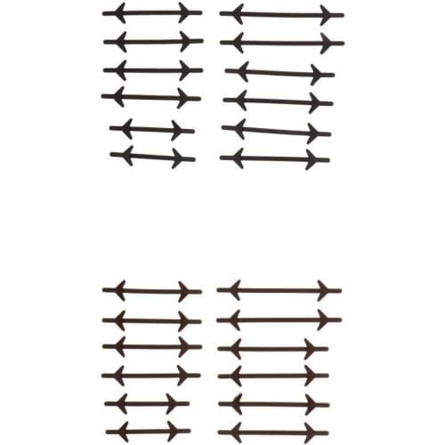 2 Set 24pcs Unisex No Tie Shoelaces Elastic Silicone Sneaker Laces Brown/Black