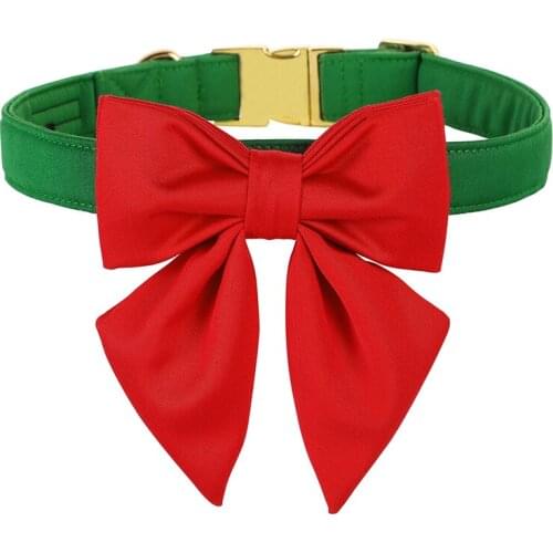 Unique Style Paws Colorful Dog Collar Bow Set for Small Medium Large Dog Wedding Christmas Pet Collar
