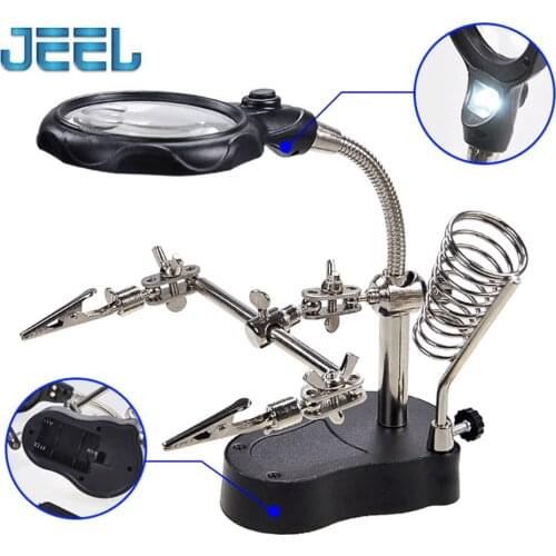 Repair Auxiliary Magnifying Glass Entrainment Lamp Mobile Phone Motherboard Digital Repair Tool Table Hardware Tools