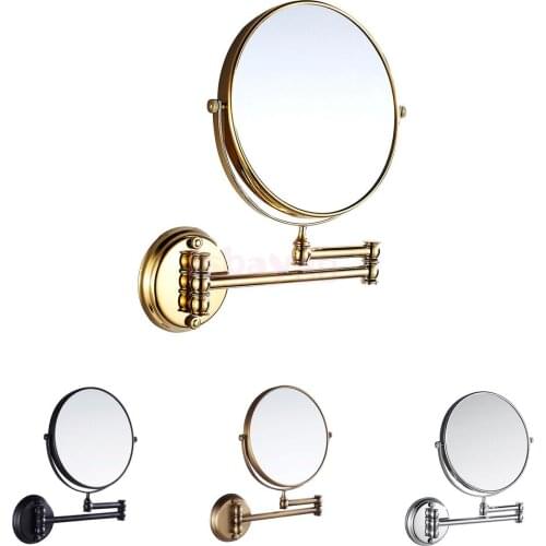 Bath Mirror Cosmetic Mirror Bathroom Wall Mounted Magnifying European Dual Side Arm Extend 2-Face Adjustable Makeup Mirror