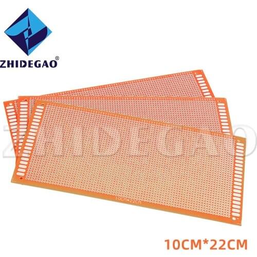 ZHIDEGAO 10x22cm DIY Single Side Prototype Paper PCB Universal Experimental Bakelite Copper Plate Circuirt Board yellow