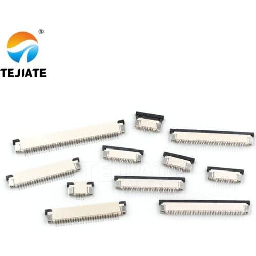 10PCS FFC/FPC Connector Flat Cable Socket 1.0MM Adapter 4/5/6/8/9/10/12/14/15P Up Drawer Type Plug Kit