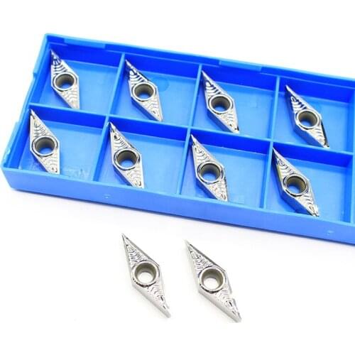 10 PCS VBGT160402 AK H01 High Quality Aluminum Cutter Blade Turning Tool Insert Cutting Tool CNC Tools Alloy Wood