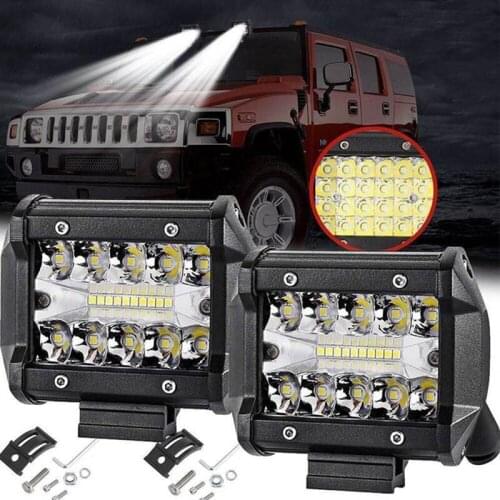 4" Inch 60W 20LED Work Light Flood Spot Combo Off-road Driving Fog Lamp Boat SUV
