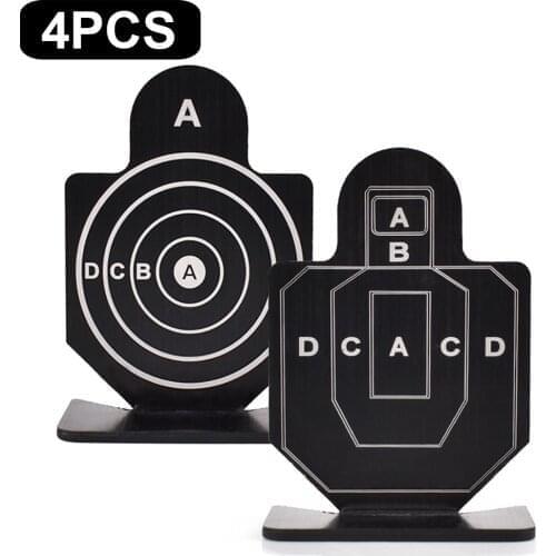 4PCS Tactical Airsoft Metal Shooting Target Set Outdoor Rifle Pistol BB Gun Shooting Target for Shooting Training Practicing