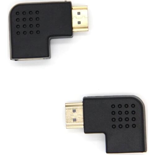 90Degree Right / Left HDMI-compatible Adapter Converter M/F Connector Right/Left Angle Adapter Converter