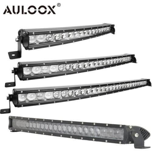 AULOOX 20" 26" 32" Inch Super Slim Curved Offroad Led Bar Flood Spot Combo Beam SUV 4x4 Led Light Bar For Truck Auto ATV 12V 24V