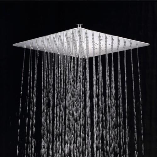 8 Inch Stainless Steel Square Rain Shower Head Bathroom Top Rainfall High Pressure Bathroom Shower