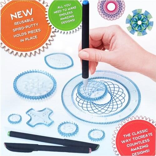 Multi-function Painting Spirograph Geometric Ruler Drafting Tools For Students Drawing Toys Children Learning Art Tool HC0332