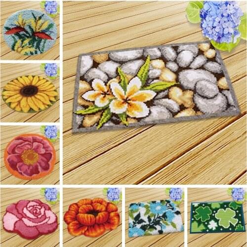 Latch Hook Kits Klink Haak Kleed Bloemen Smyrna Knooppakket Do It Yourself Pastoral Lovely Europe DIY Latch Hook Cushion Flower