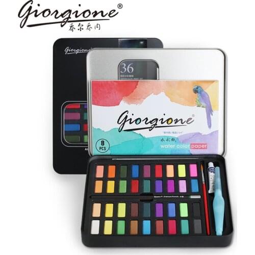 36/48 Colors Giorgione Watercolor Paint Sets Watercolour Water Color Pigment Oil Paints School Painting Drawing Art Supplies