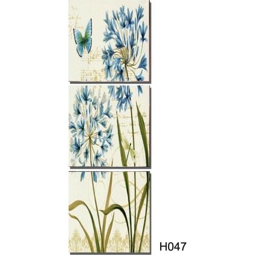 Giveaways wall sticker 3 Panel Modern Printed Orchid Flower Painting Pictures Canvas Art Painting Home Decor For Living Room