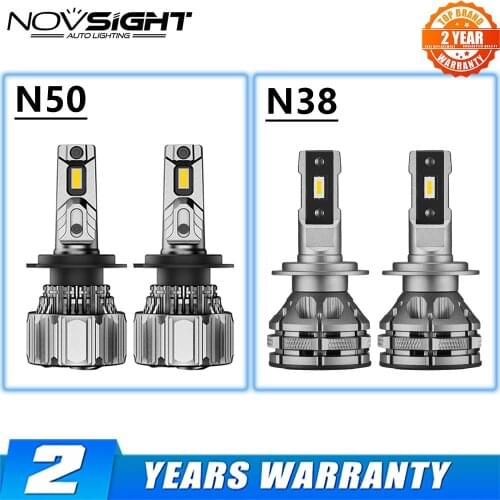 NOVSIGHT Led H7 Car Headlight H11 H8 H9 H4 9005 HB3 9006 HB4 H3 H13 9012 9007 Bulbs 70W/80W 15000LM 12V Mini Size Auto Headlamp