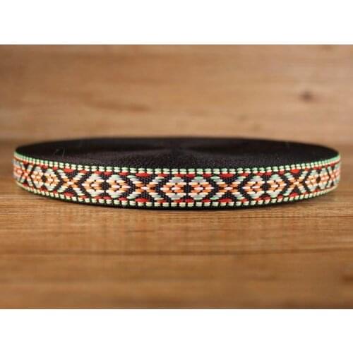 Embroidery ethnic jacquard webbing woven tape lace ribbon trim 1.7cm tribal boho DIY garment bag accessory native sewing novelty