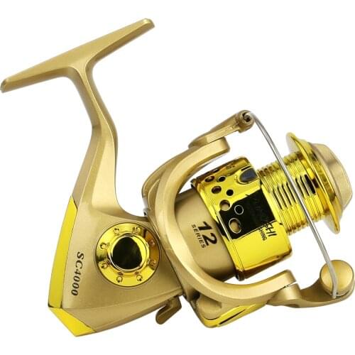 YUMOSHI SC1000-7000 Series 12BB Bearings Innovative Water Resistance Spinning Reel Carp Reels Big Pit High Speed Fishing Reel