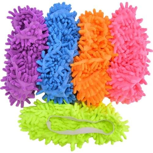 Shoes Cover Mop Home Floor Cleaning Slipper Fiber Drag Mop Micro Velvet Shoes Clearn Cloth