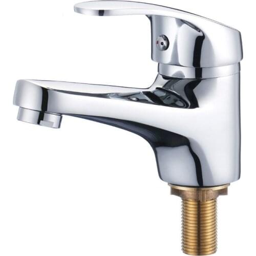 QUEEXU Bathroom Basin Faucet Chrome Single Handle Mixer Hot and Cold Water Hose Bathroom Accessory