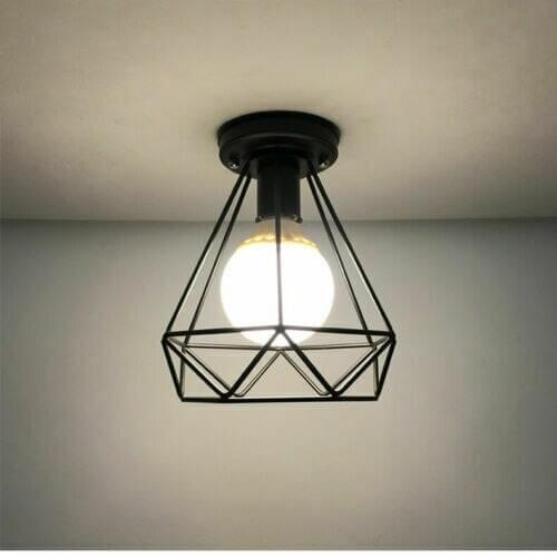 Light Cage Vintage Industrial Style Metal Fishermans Cage Ceiling Pendant Light Lamp Shades