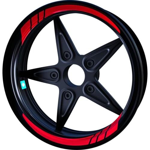 Reflective Red Moto GP Style Inner Rim Tape Wheel Stripes Decals Sticker CinarExtreme