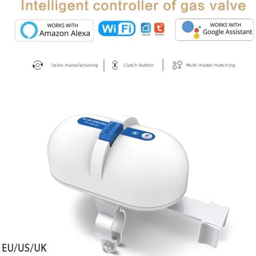 Tuya WiFi Smart Water/Gas Valve Automation Control Mechanical Handle Valve Work With Alexa Google Home Smart Life/Tuya App