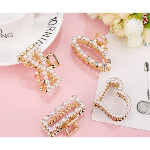Pearl Metal Hair Clip Hairband Comb Bobby Pin Barrette Heart Hairpin Headdress Women Girl Accessories Styling Tools