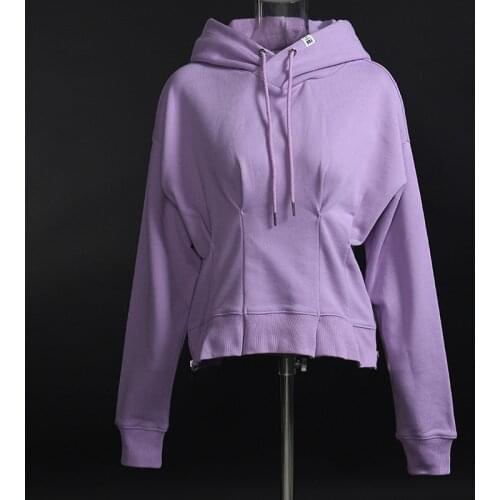 Women Hoodie Sweatshirt Drawstring Zipper High Waist Tunic Slim Pullover Tracksuit
