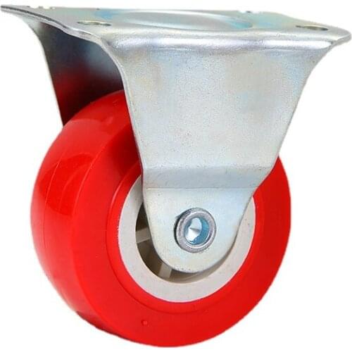 1.5inch Furniture Casters Wheels Red Rubber Swivel Caster Wheel Furniture Supplies univerasl wheel brake hub directional wheel