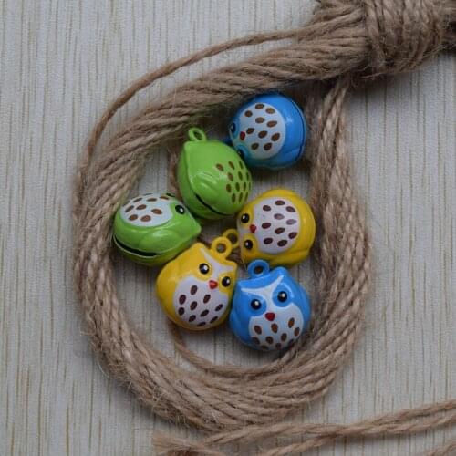 100pcs small lovely owl multicolor optional new design 20*18MM Children dance the bell / Pet bell 011003021