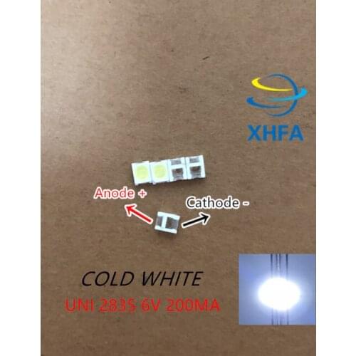2000pcs/LOT Original UNI LED 3528 2835 1210 Light Beads High Power 1W 6V Cool white For LED LCD TV Backlight Applicatio