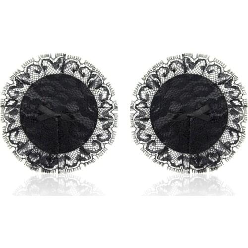 2020 New Arrival 1 Pair Sexy Pasties Stickers Women Lace Breast Bra Nipple Cover Self Adhesive Shape Bra Nipple Cover