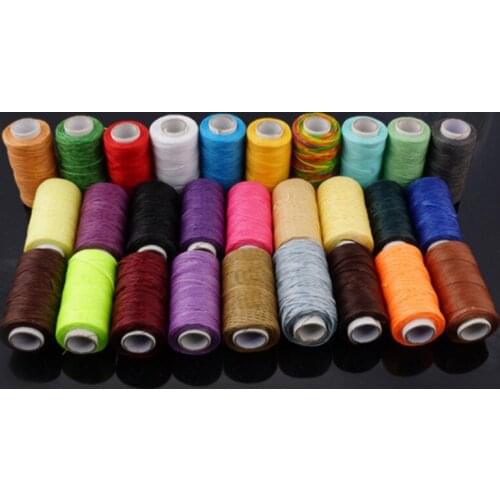 28 Pcs Wax Line DIY Leather Sewing Thread Hand Stitching Leather Bag Wallet Sewing Thread High Quality Craft Flat Wax Line